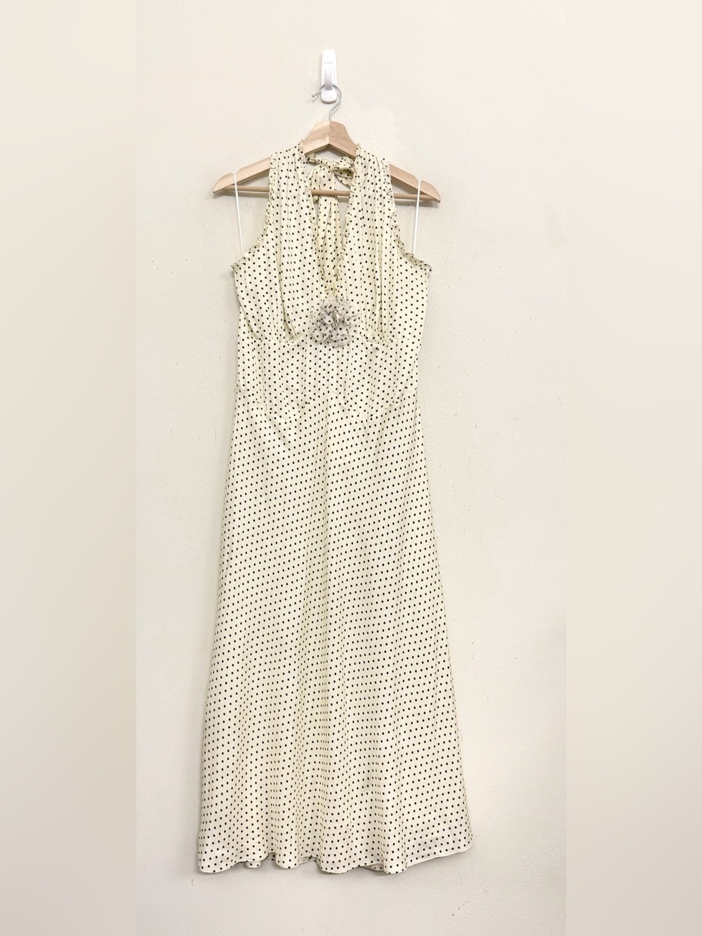 NWT DÔEN Mazarine Polka Dot Midi Dress in Portia Dot, Cream Size XL - Picture 9 of 17